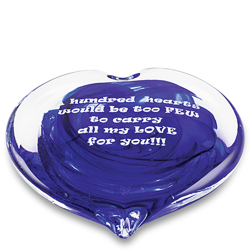 Cobalt Blue Solid Heart Malta,Glass Solid Hearts Malta, Glass Solid Hearts, Mdina Glass