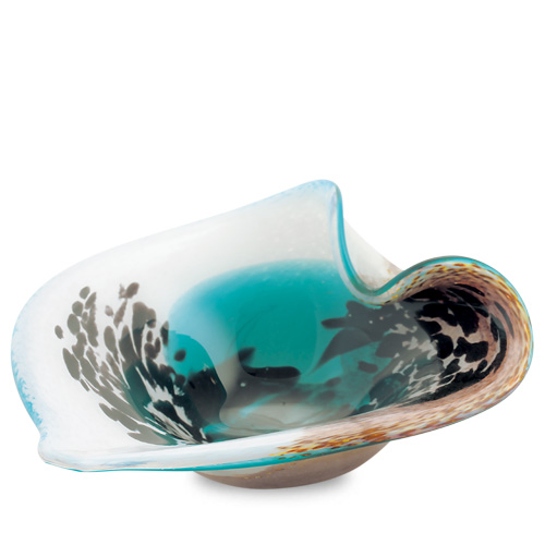 Seascape Miniature Leaf Bowl Malta,Glass Decorative Bowls Malta, Glass Decorative Bowls, Mdina Glass