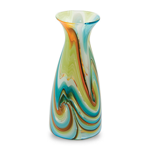 Turquoise with Yellow & Green Carafe Malta,Glass Lifestyle Range Malta, Glass Lifestyle Range, Mdina Glass