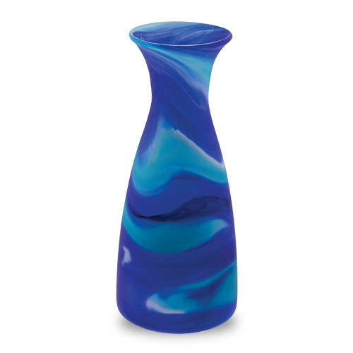 Turquoise & Cobalt Blue Frosted Carafe Malta,Glass Lifestyle Range Malta, Glass Lifestyle Range, Mdina Glass
