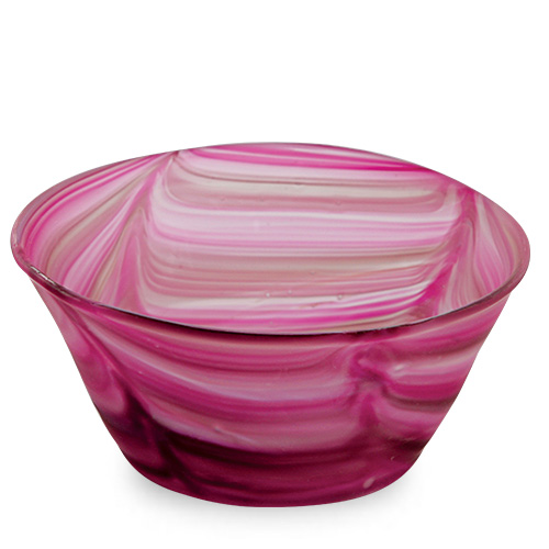 Mixed Pink Frosted Ice-Cream Bowl Malta,Glass Lifestyle Range Malta, Glass Lifestyle Range, Mdina Glass