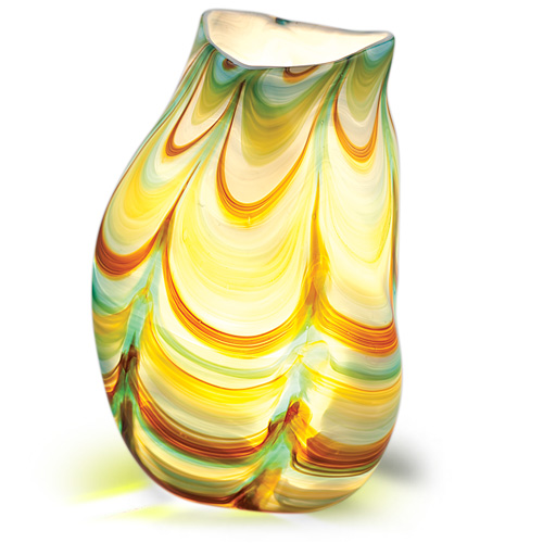 Germeno Medium Triple Swirl Vase Lamp Malta,Glass Contemporary Collection Malta, Glass Contemporary Collection, Mdina Glass