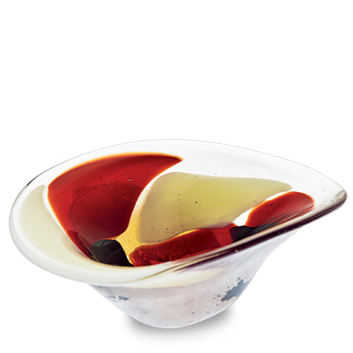 Red Mosaico Miniature Moon Bowl Malta,Glass Decorative Bowls Malta, Glass Decorative Bowls, Mdina Glass