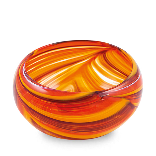 Oranges & Reds Miniature Orbit Bowl Malta,Glass Serving Bowls Malta, Glass Serving Bowls, Mdina Glass