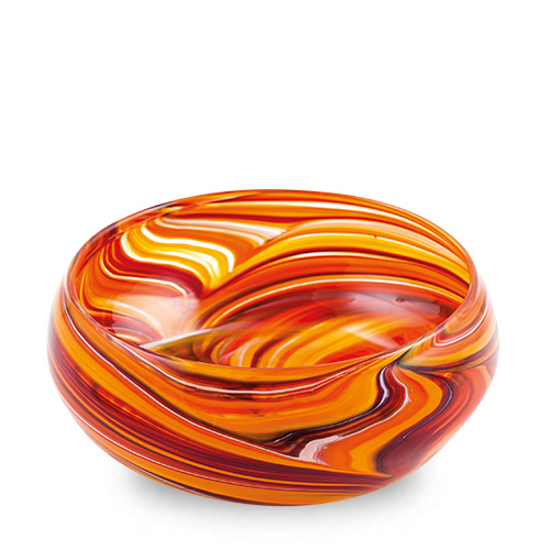 Oranges & Reds Cracker Bowl Malta,Glass Lifestyle Range Malta, Glass Lifestyle Range, Mdina Glass