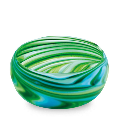Turquoise & Greens Cracker Bowl Frosted Malta,Glass Serving Bowls Malta, Glass Serving Bowls, Mdina Glass
