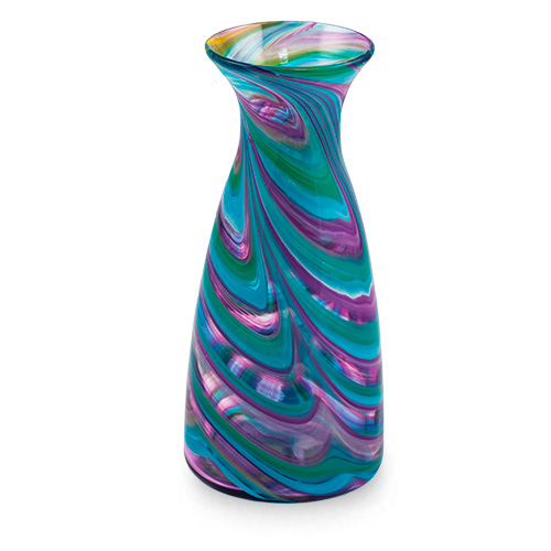 Turquoise with Purple & Green Carafe Malta,Glass Lifestyle Range Malta, Glass Lifestyle Range, Mdina Glass
