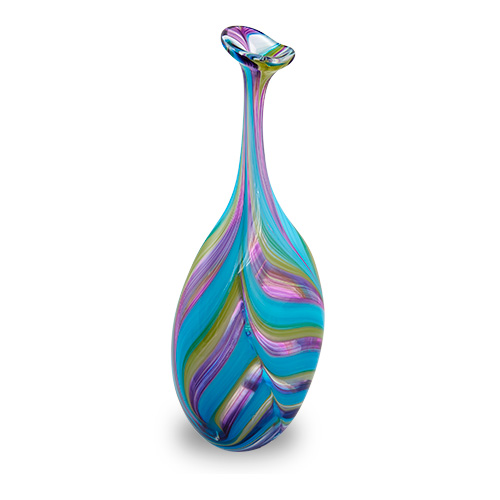 Lifestyle 'D' Medium Flat Barrel Bottle Open Top Vase Malta,Glass Lifestyle 'D' Malta, Glass Lifestyle 'D', Mdina Glass