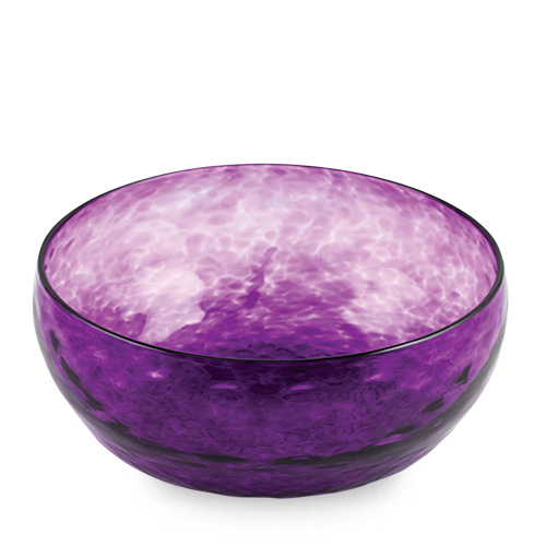 Purple Salad Bowl Malta,Glass Textured Range Malta, Glass Textured Range, Mdina Glass