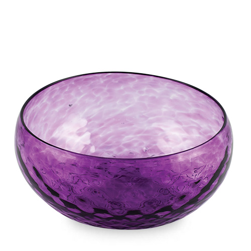 Purple Cracker Bowl Malta,Glass Textured Range Malta, Glass Textured Range, Mdina Glass