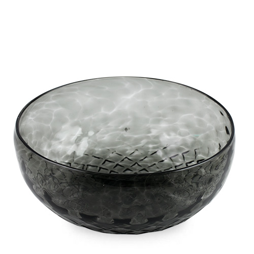 Grey Cracker Bowl Malta,Glass Textured Range Malta, Glass Textured Range, Mdina Glass
