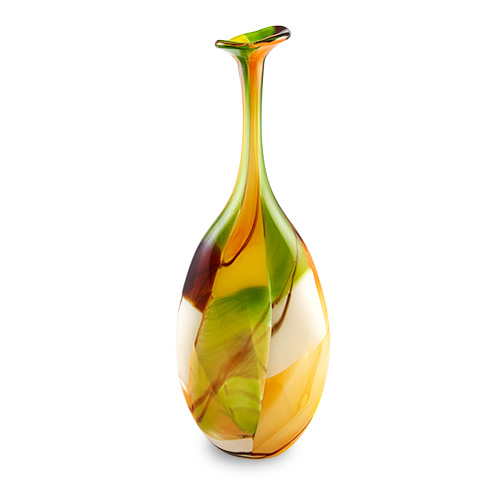 Africa Large Flat Barrel Bottle Open Top Vase Malta,Glass Africa Malta, Glass Africa, Mdina Glass