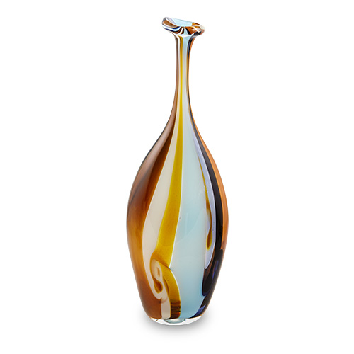 Agape Large Flat Barrel Bottle Open Top Vase Malta,Glass Agape Malta, Glass Agape, Mdina Glass