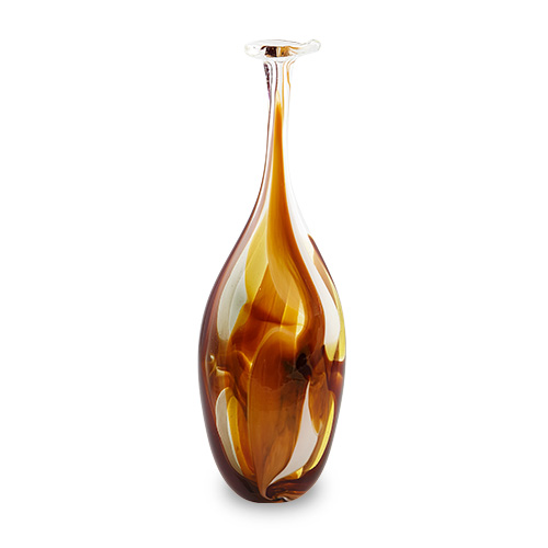 Caspia Large Flat Barrel Bottle Open Top Vase Malta,Glass Caspia Malta, Glass Caspia, Mdina Glass