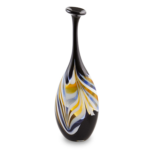 Corvo Medium Flat Barrel Bottle Open Top Vase Malta,Glass Corvo Malta, Glass Corvo, Mdina Glass
