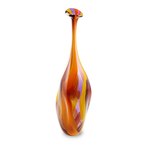 Naia Large Triple Swirl Bottle Vase Malta,Glass Naia Malta, Glass Naia, Mdina Glass