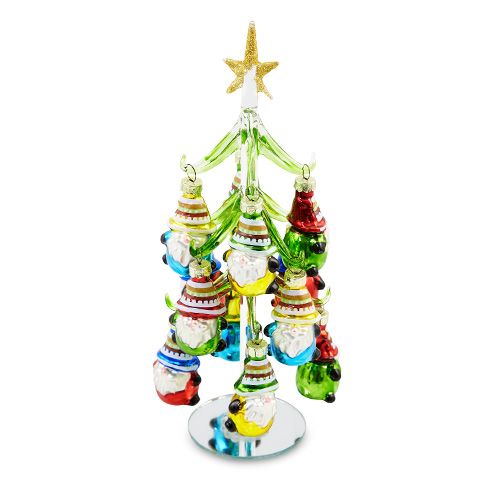 Large Tree with Assorted Decorations Malta,Glass Trees with Baubles Malta, Glass Trees with Baubles, Mdina Glass