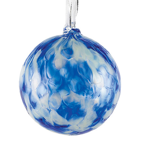 Candy Blue Large Round Bauble Malta,Glass Baubles Malta, Glass Baubles, Mdina Glass