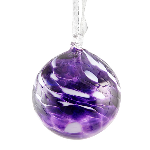 Purple Large Round Bauble Malta,Glass Baubles Malta, Glass Baubles, Mdina Glass