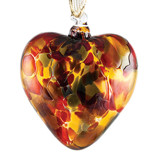 Sparkle Red Heart Bauble Malta,Glass Baubles Malta, Glass Baubles, Mdina Glass